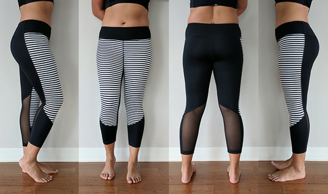 Z by Zella Review: Block It To Me Striped Crop Mesh Leggings - Schimiggy