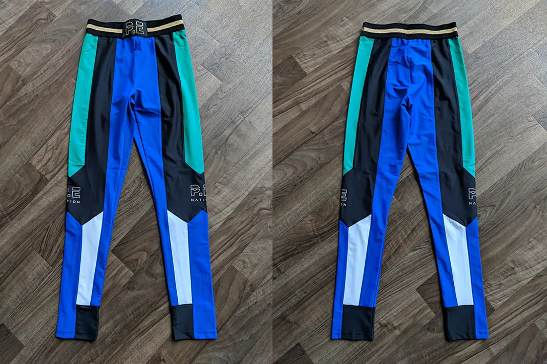 P.E Nation review Riseball Legging front back