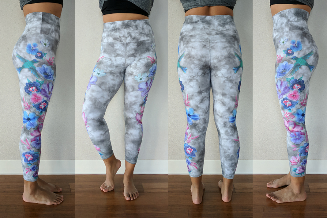 Evolution and Creation (EVCR) white camo lined leggings with leg