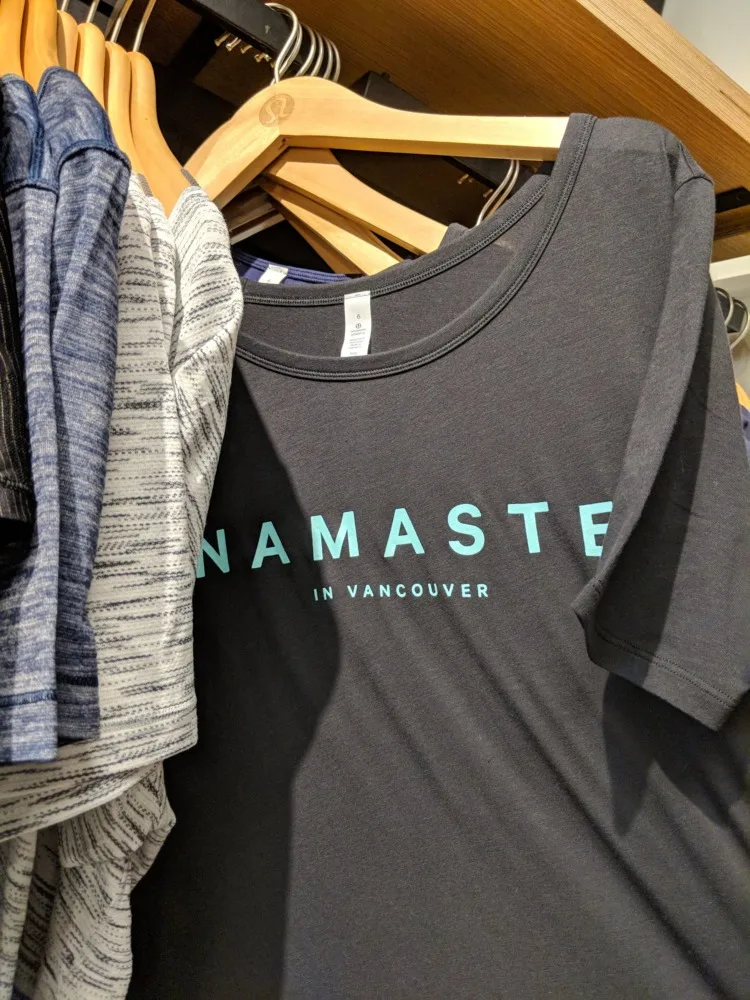 lululemon outlet namaste in vancouver shirt