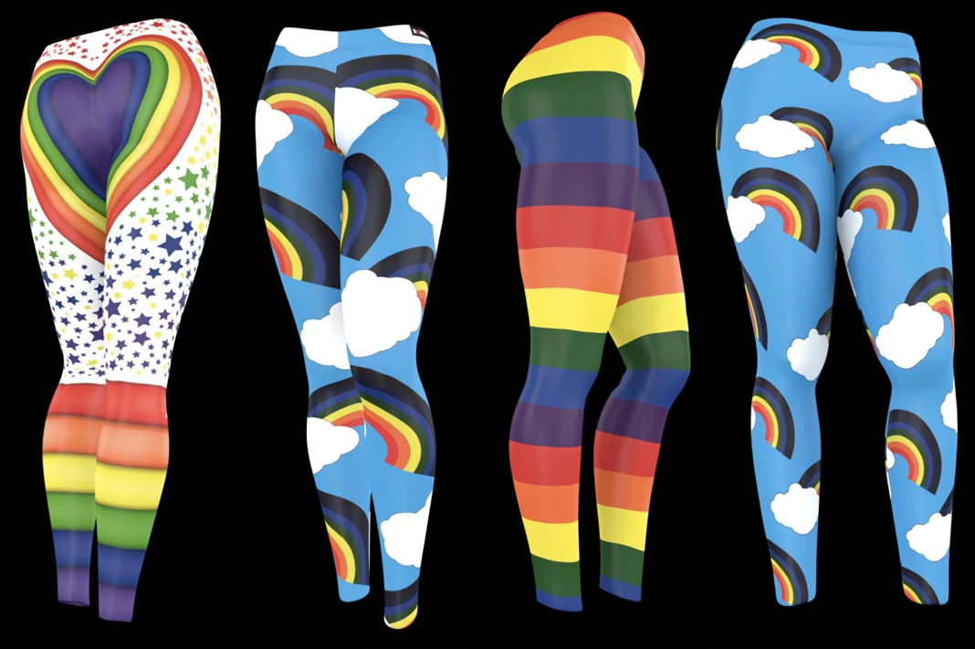 bombsheller rainbow colored leggings