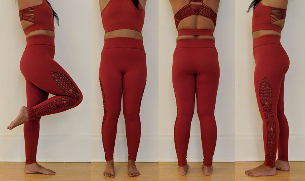 carbon38 sayang collection review dahlia red tanjung leggings try on