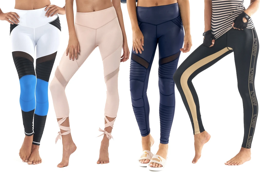 L'URV Activewear Leggings (left to right): Shake Your Booty, Attention Please, Fever Pitch Moto, Energise Mea