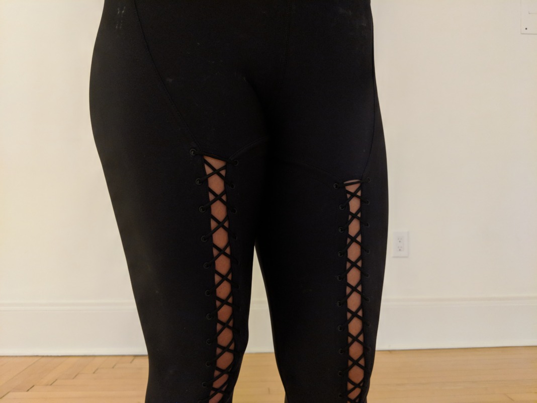 Carbon38 Jonathan Simkhai collection - Lace Up Corset Leggings - lace up detail