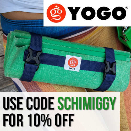 YOGO travel yoga mat coupon code SCHIMIGGY