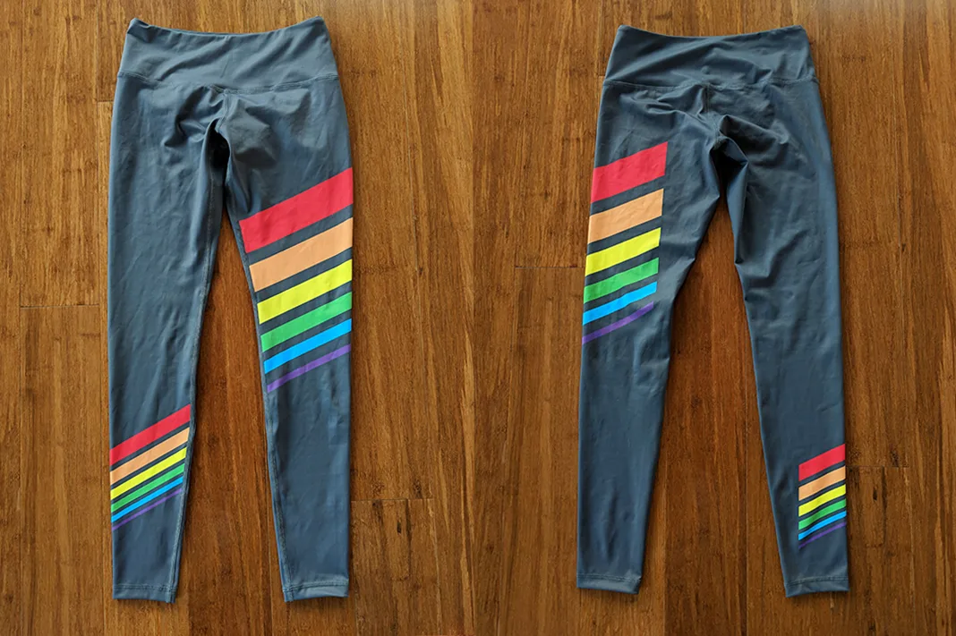 Scout Designs - Rainbow Leggings (front and back)