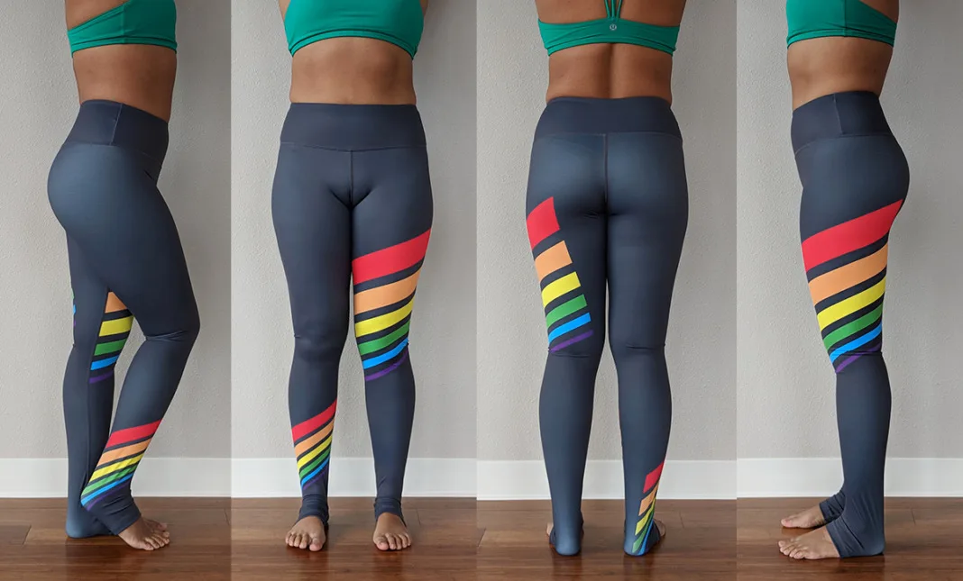 scout designs review rainbow stripe leggings try on