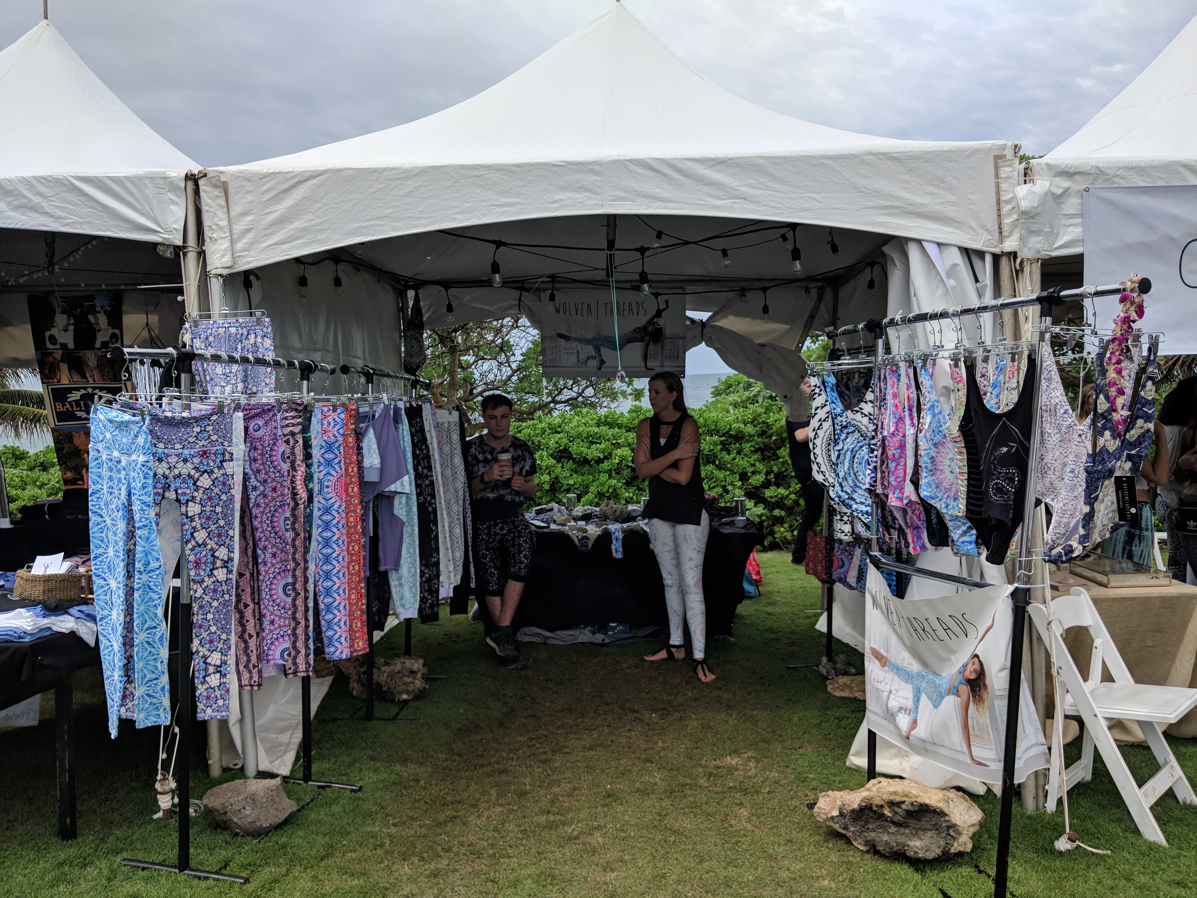 wolven threads activewear booth at wanderlust festival oahu