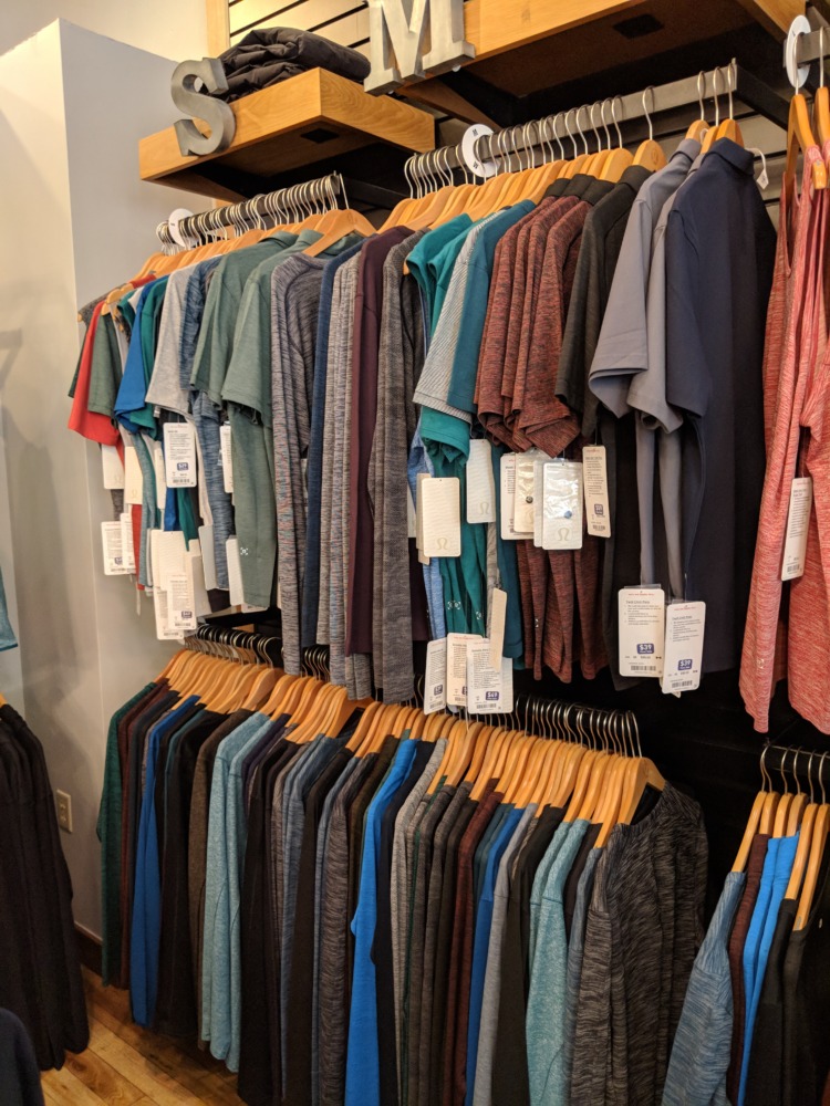 lululemon Outlet Orlando Florida mens small and medium tops