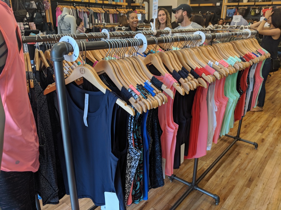 lululemon Outlet Orlando Florida womens tank tops rack