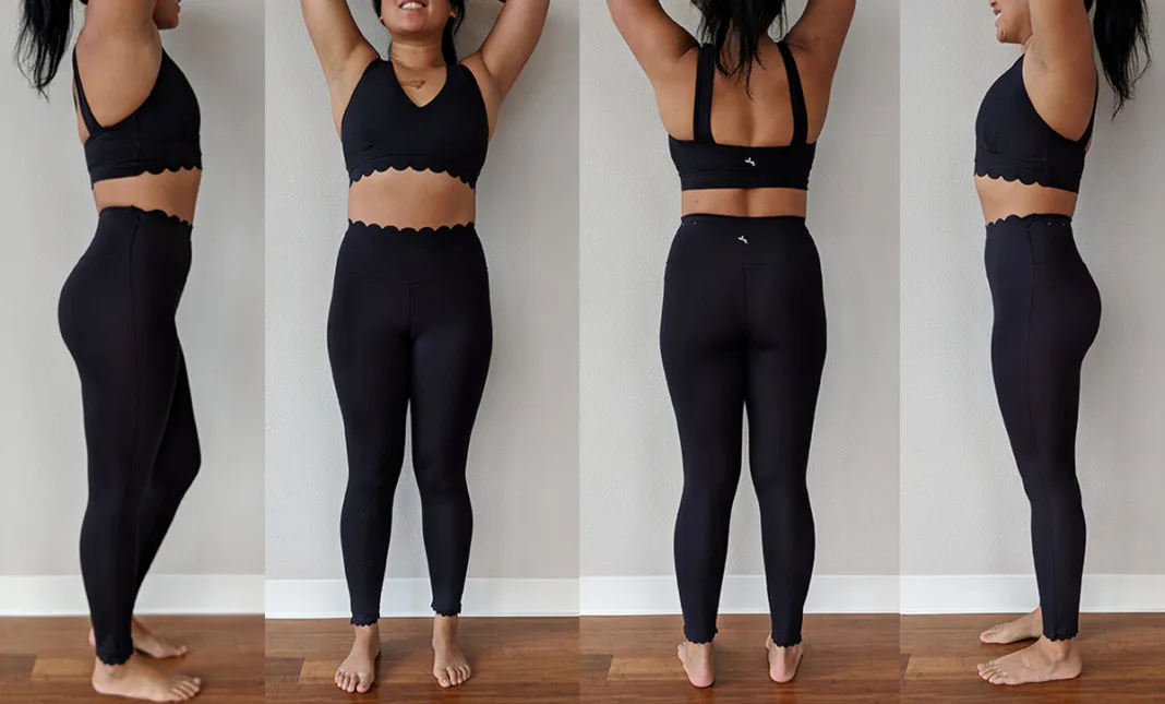 target joylab scallop leggings and sports bra activewear review schimiggy try on