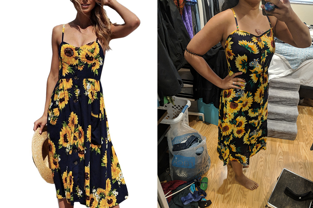 Vansha sunflower summer dress strappy schimiggy reviews