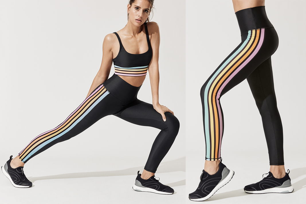 beach riot striped harper rainbow leggings