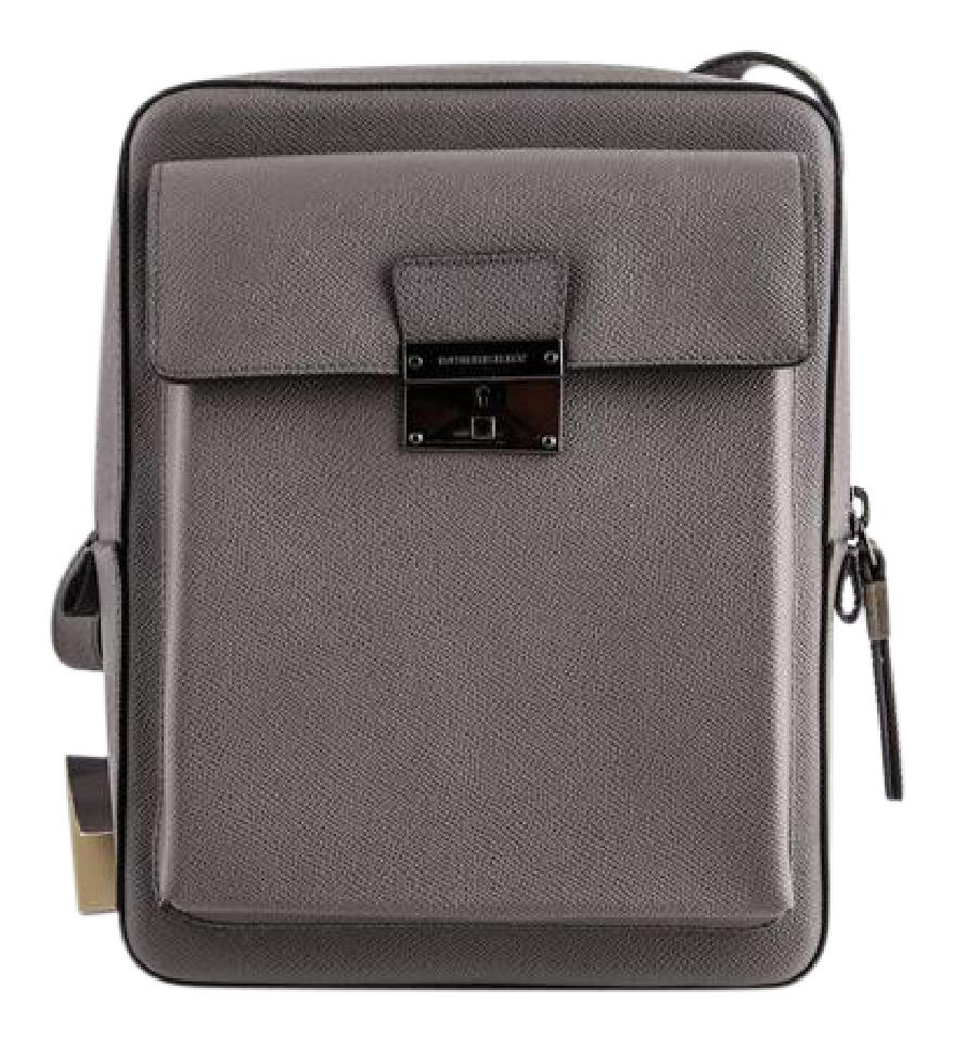 burberry london shaldon leather crossbody bag grey silver front