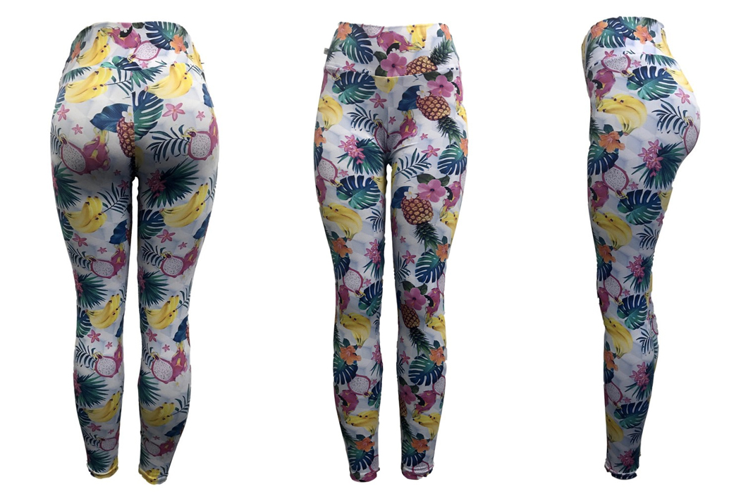 coconut active pineapple dragonfruit banana leggings