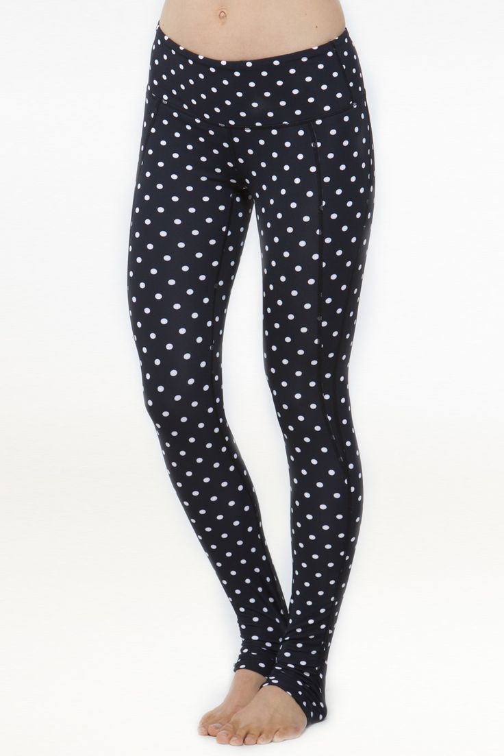 kira grace goddess long ruched leggings polka dot front