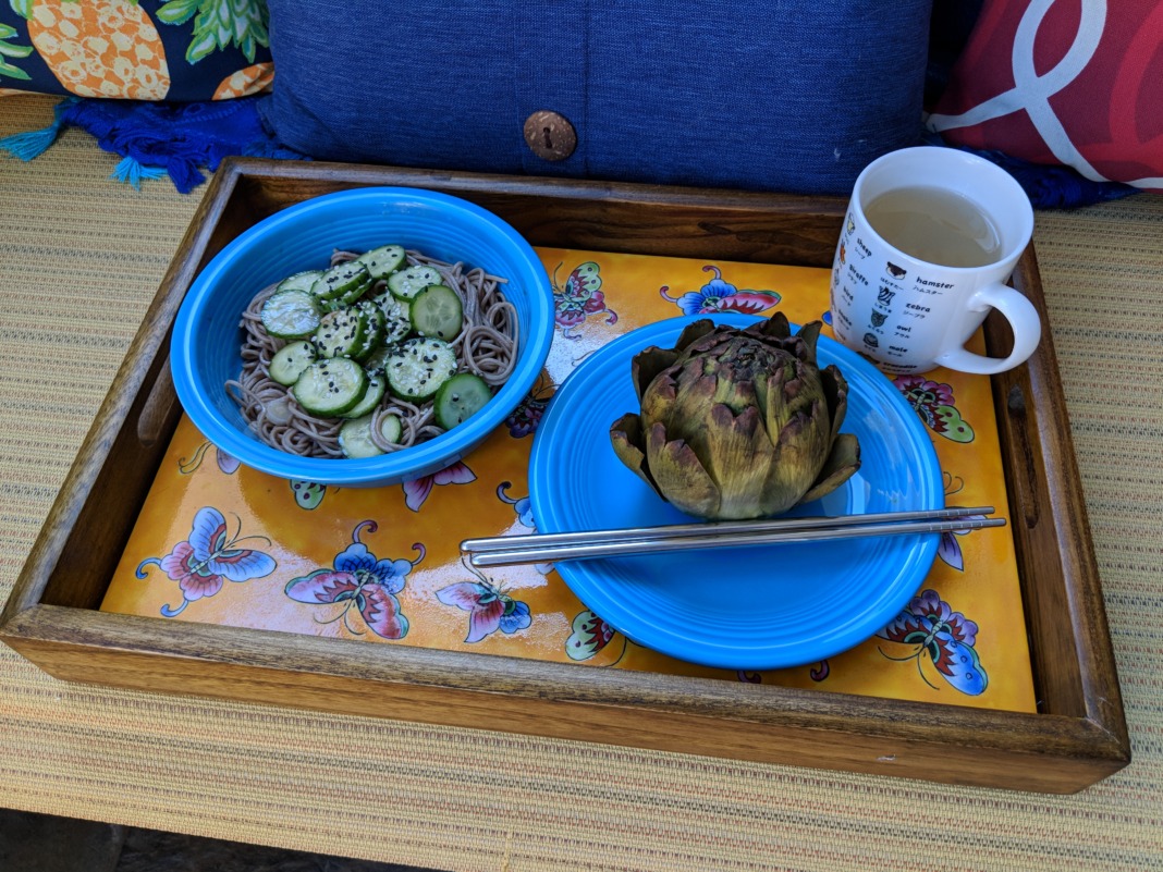 imperfect produce recipe soba noodles artichoke tea