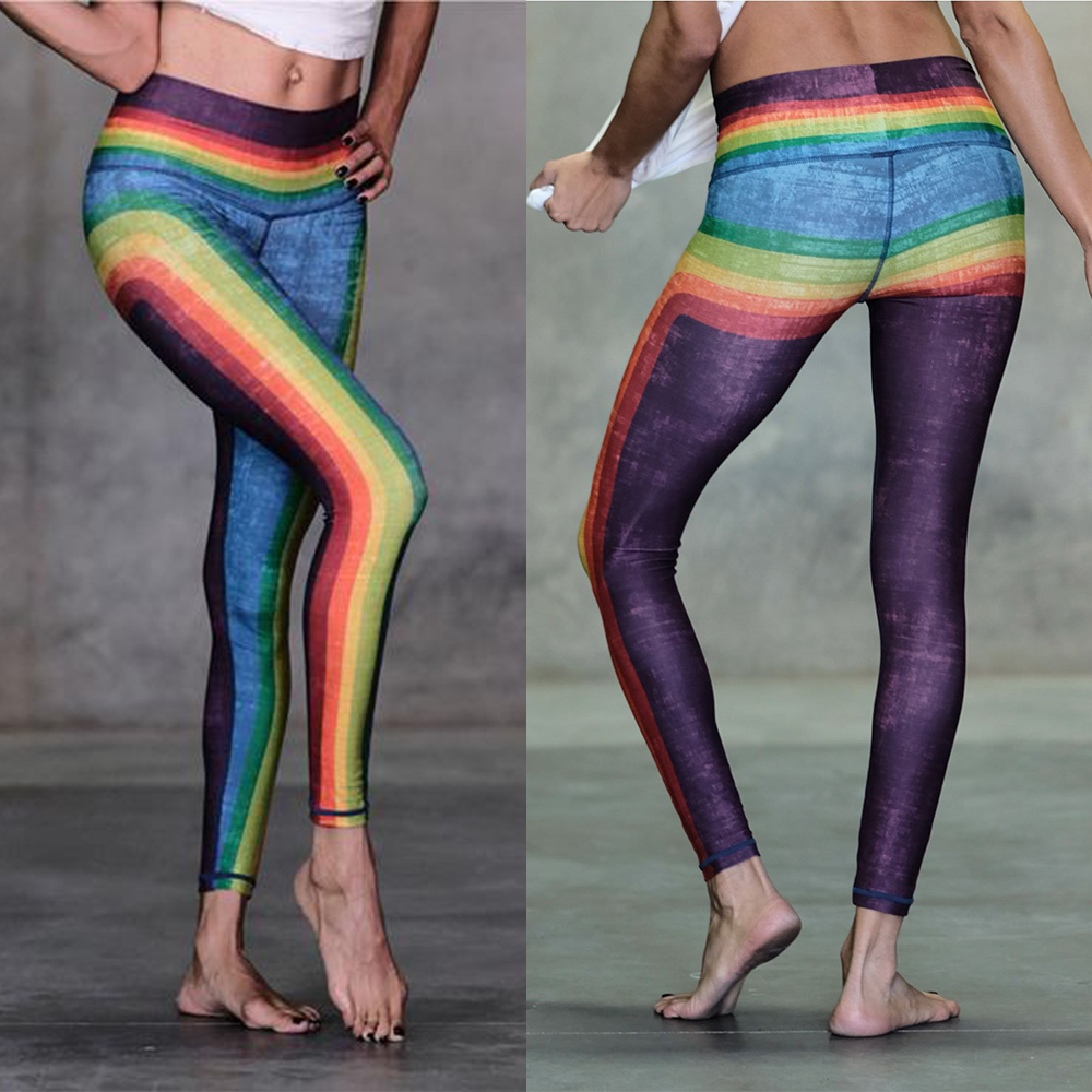 Niyama Sol Retro Rainbow Barefoot Leggings S EUC - Schimiggy Reviews