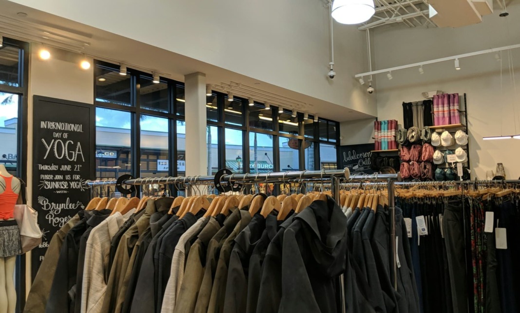 Racks of outerwear and pants