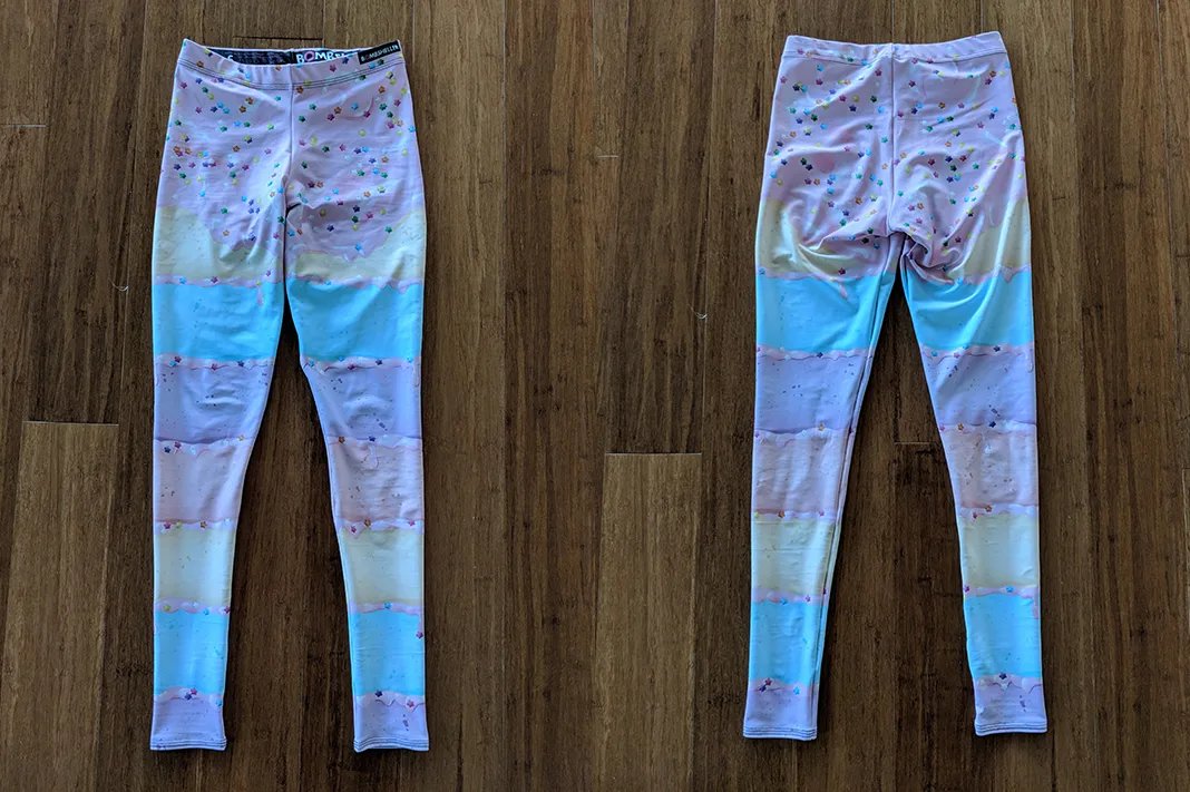 bombsheller review cakewalk leggings pastel front back