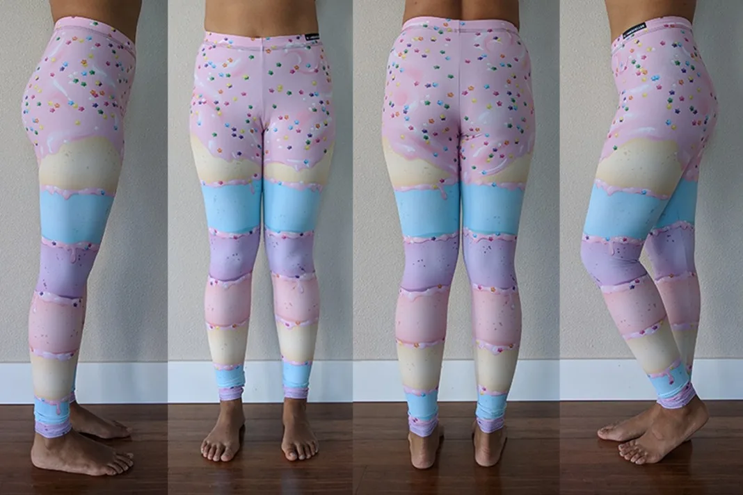 bombsheller review cakewalk pastel leggings schimiggy model