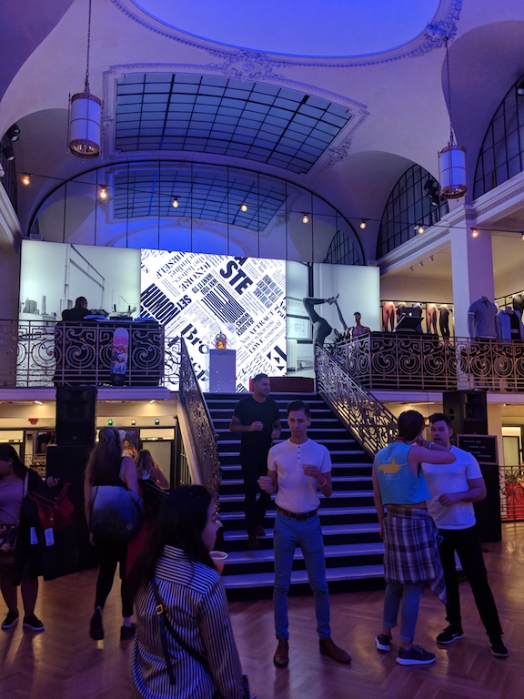 lululemon 20 year anniversary party stairs to the second floor