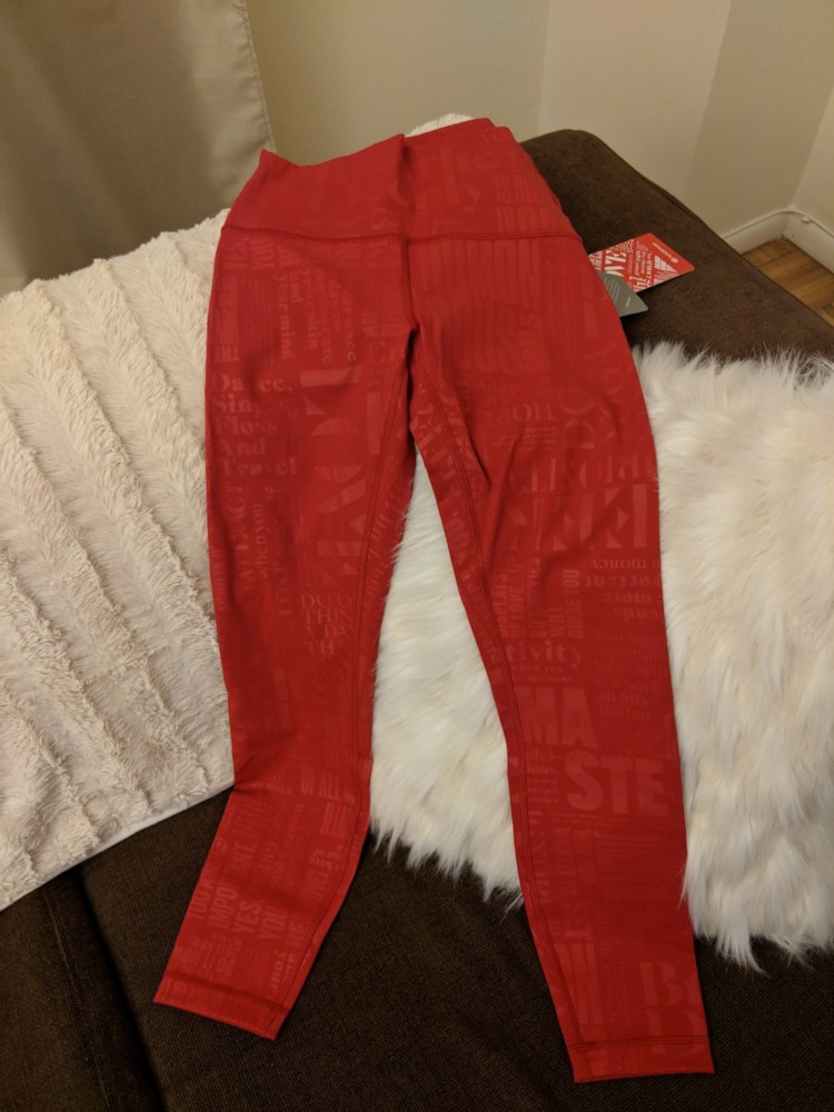 lululemon 20 year anniversary red high waist luxtreme leggings