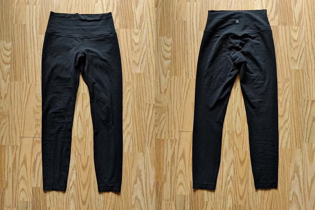 Align II Pants in Black (front and back)