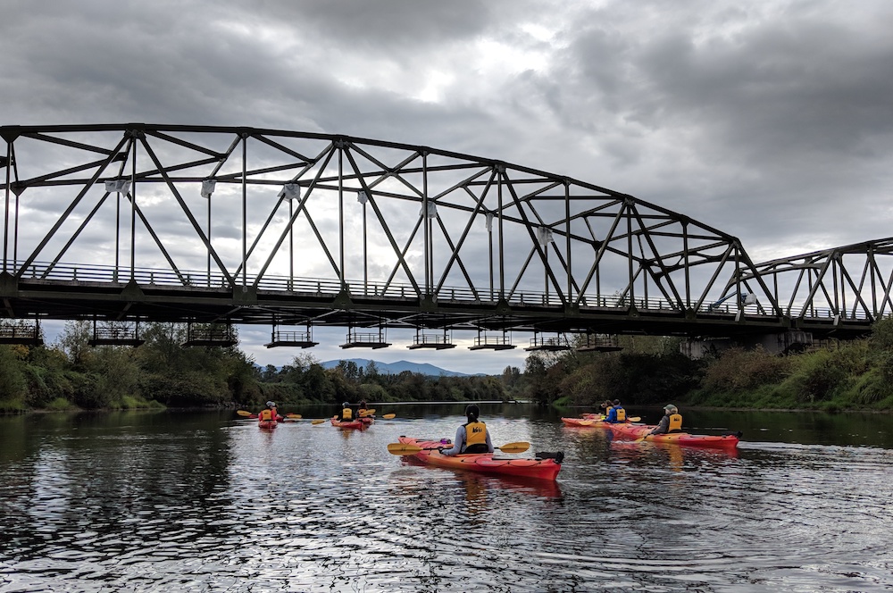 REI outdoor school fall colors kayak adventure tolt hill bridge