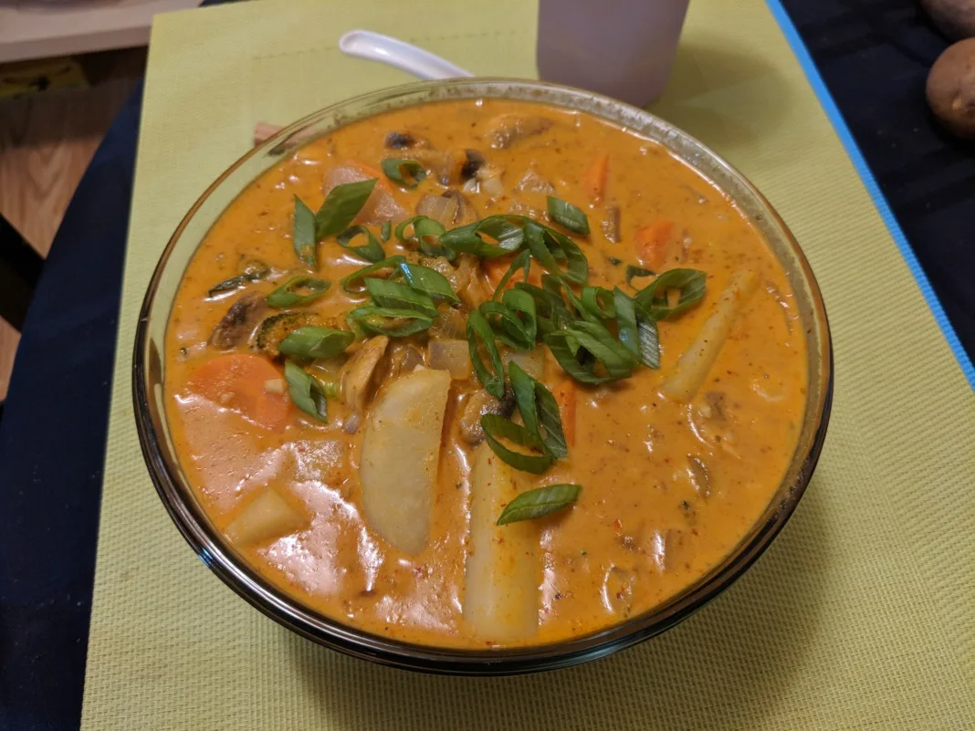 easy vegan thai panang curry recipe detail