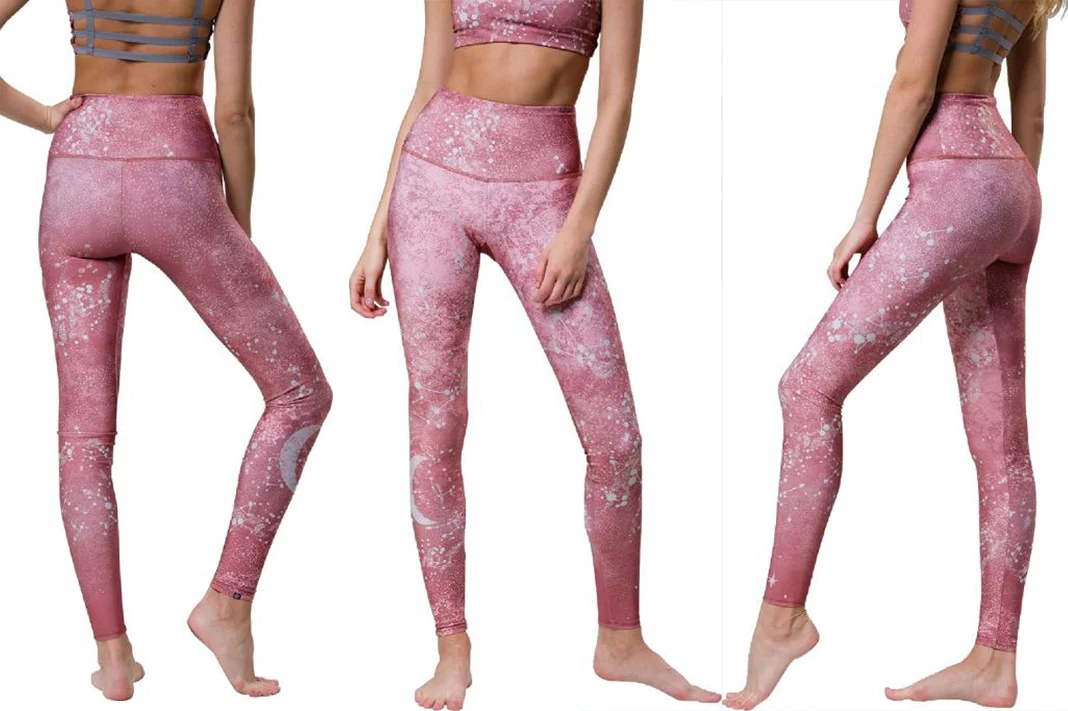 onzie pink constellation zodiac sign leggings