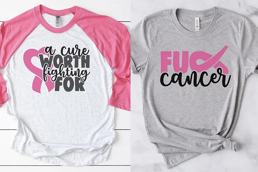 alley and rae cancer awareness printed t-shirts