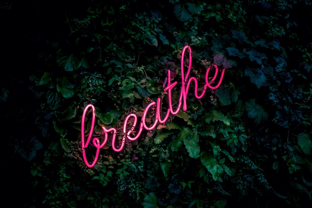 Breathe neon sign