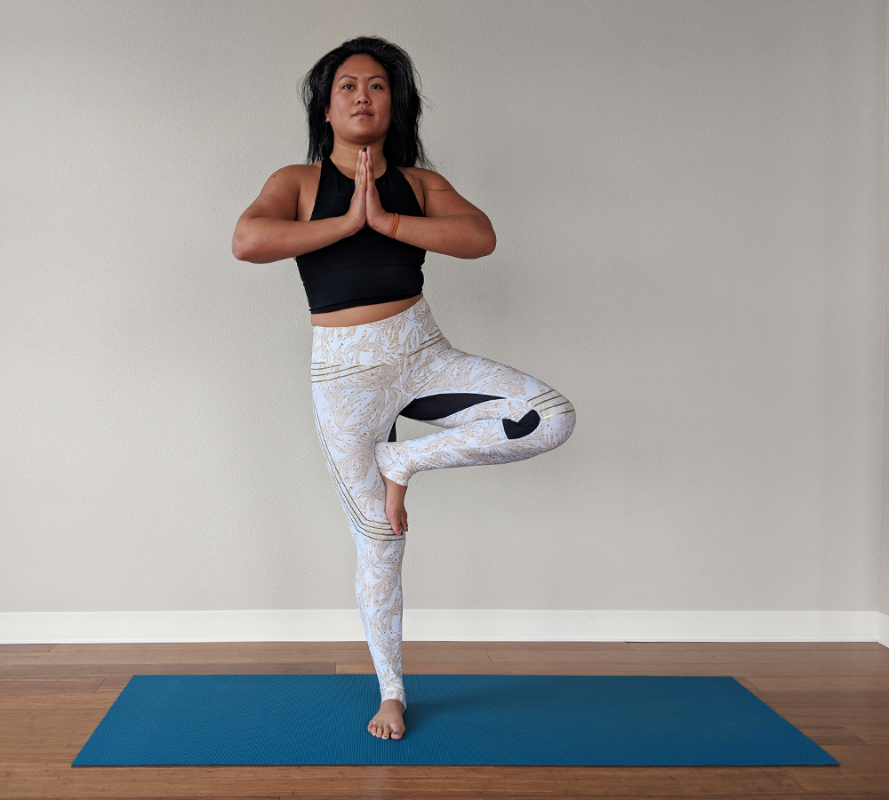 Tree Pose or Vrksasana yoga poses to improve concentration