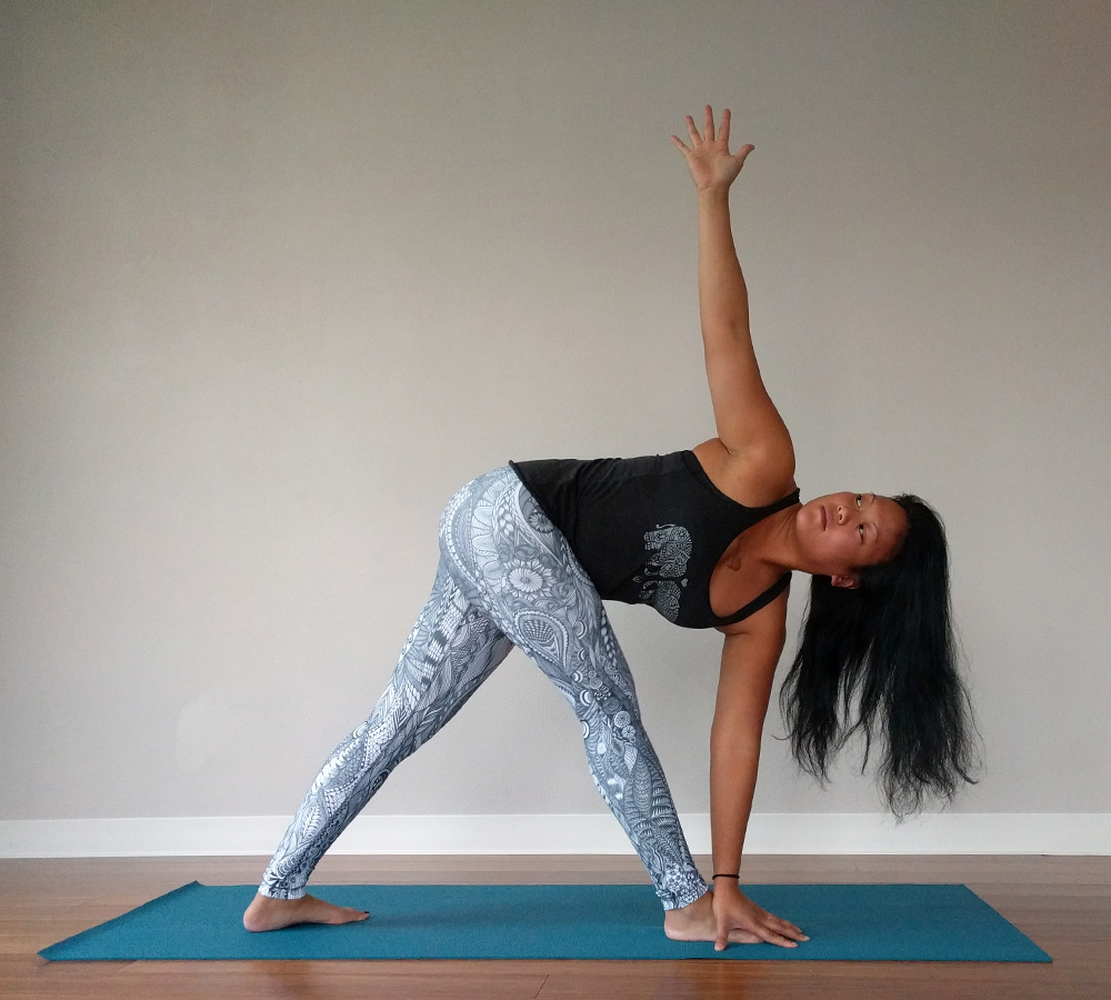 Twisted or Revolved Triangle Pose or Trikonasana