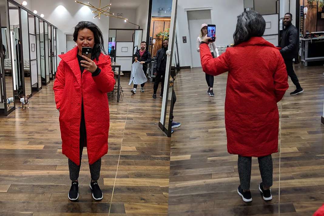 Lululemon Lab Shiwa Puff Button Up Coat RED 201 8Schimiggy reviews