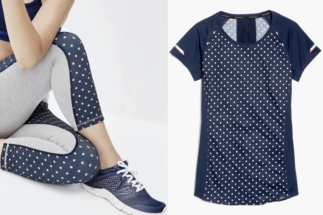 j. crew new balance polka dot activewear workout clothing schimiggy reviews