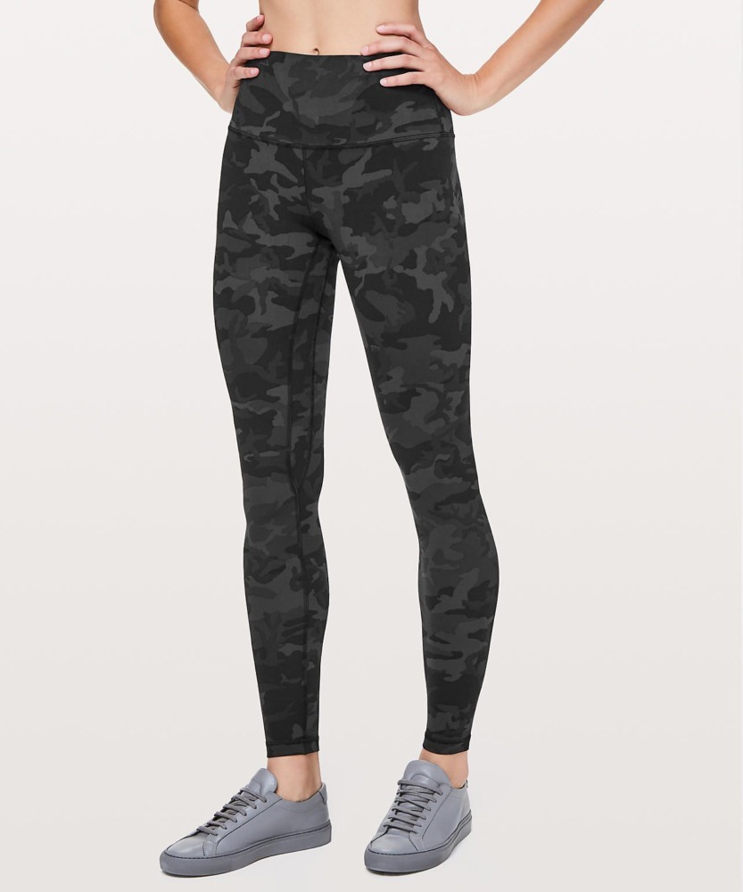 lululemon align ii leggings incognito camo multi grey front