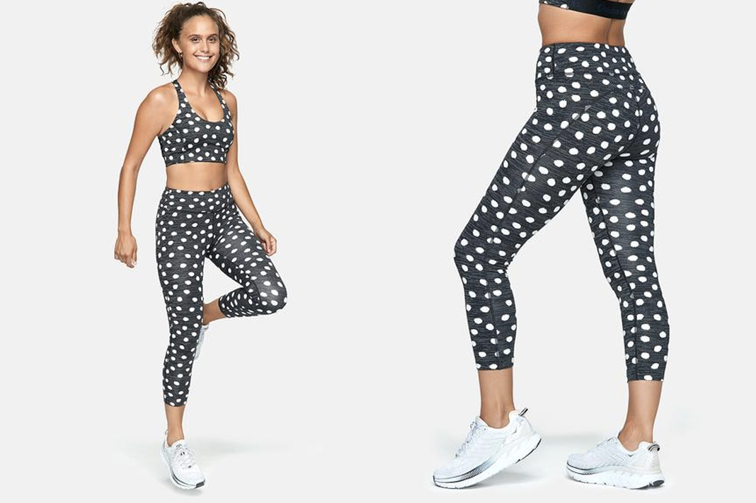 outdoor voices polka dot leggings activewear workout clothing schimiggy reviews