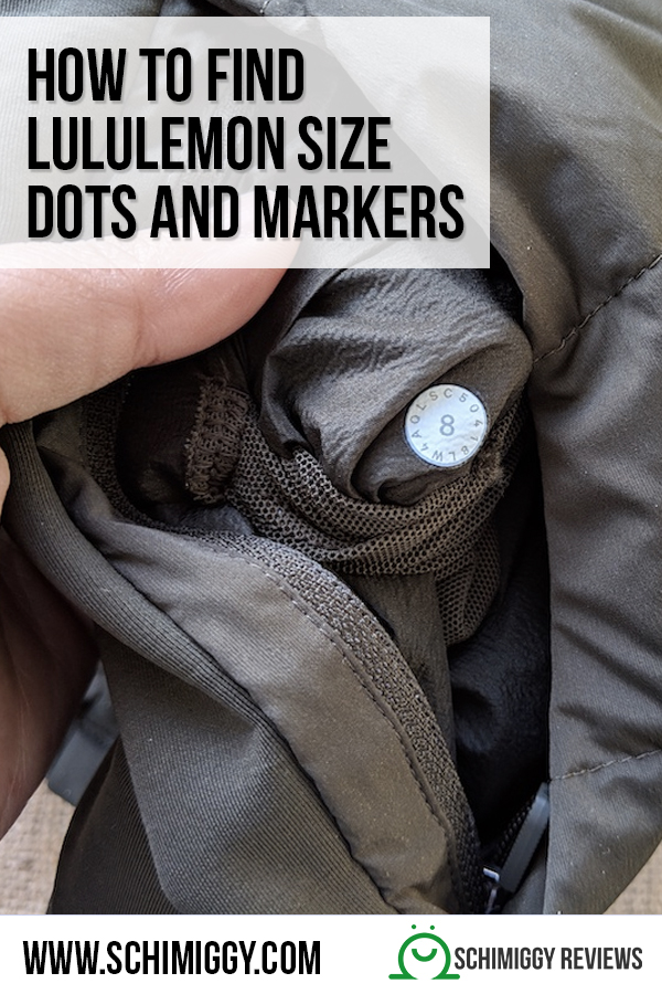 how to find lululemon size dots and markers | schimiggy reviews