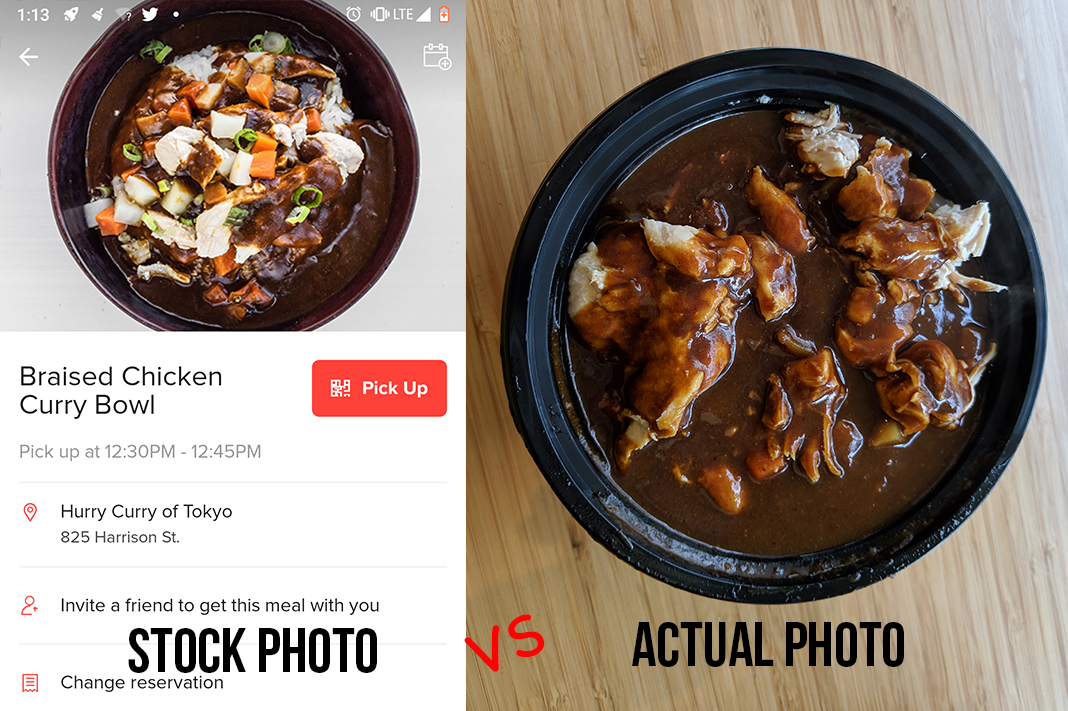 hurry curry of tokyo seattle braised chicken curry bowl stock versus actual mealpal lunch