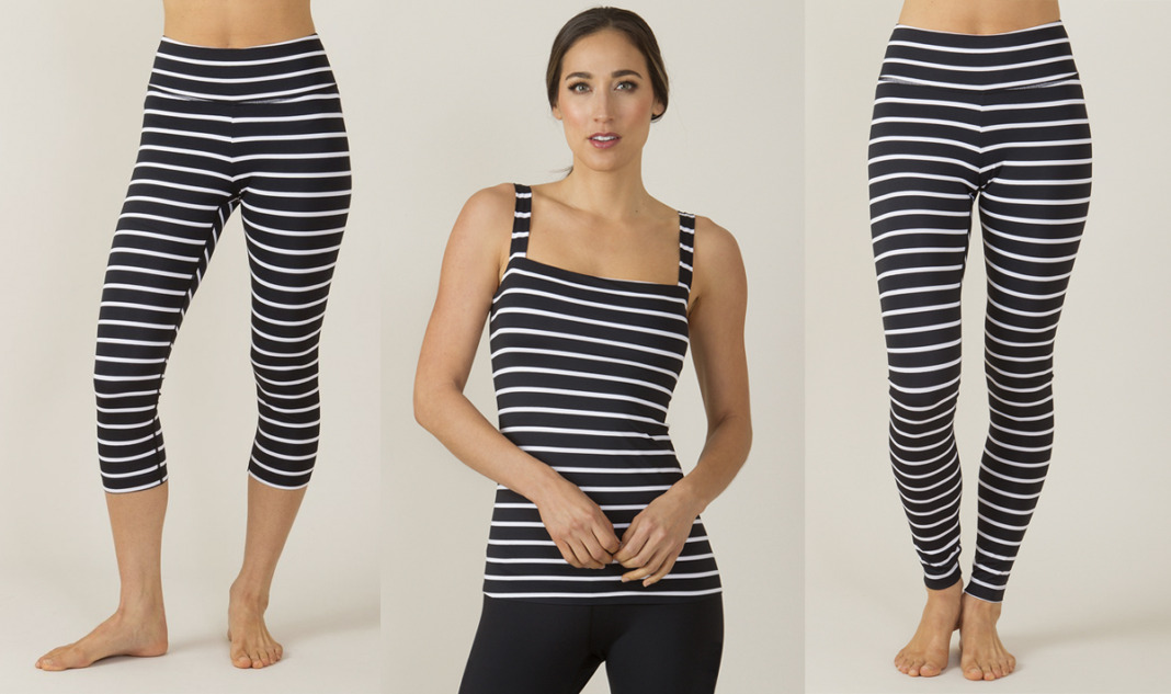 Striped workout deals capris