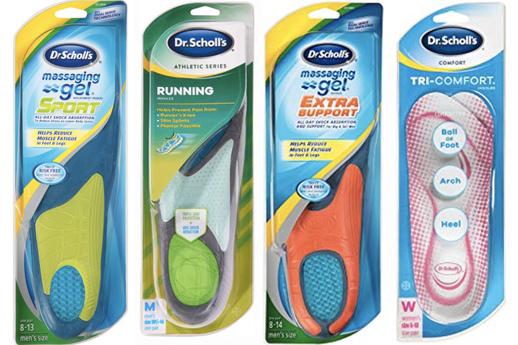 dr. scholl's foot insoles running walking standing schimiggy reviews foot pain relief