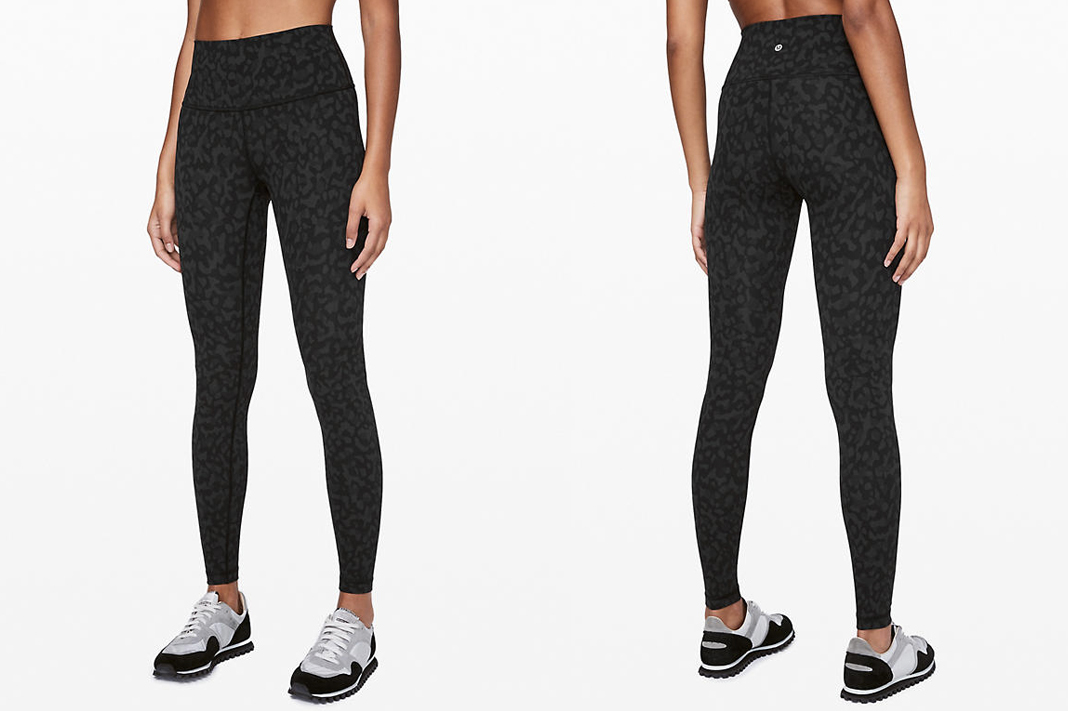 lululemon align camo leopard print leggings in black