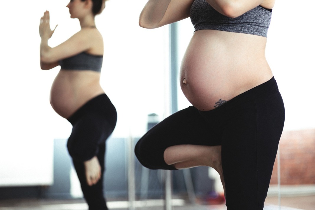 pregnant prenatal yoga practice style tree pose vrksasana