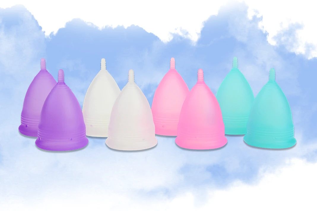 menstrual cup period solution colorful pastel