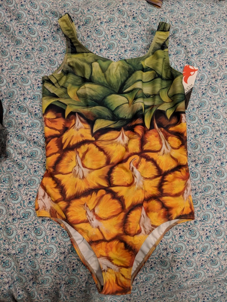 werkshop pineapple swimsuit leotard one piece