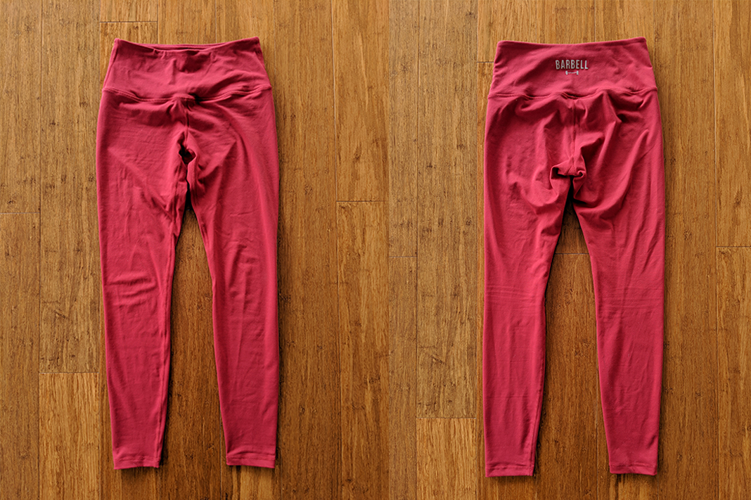 barbell apparel leggings review front back