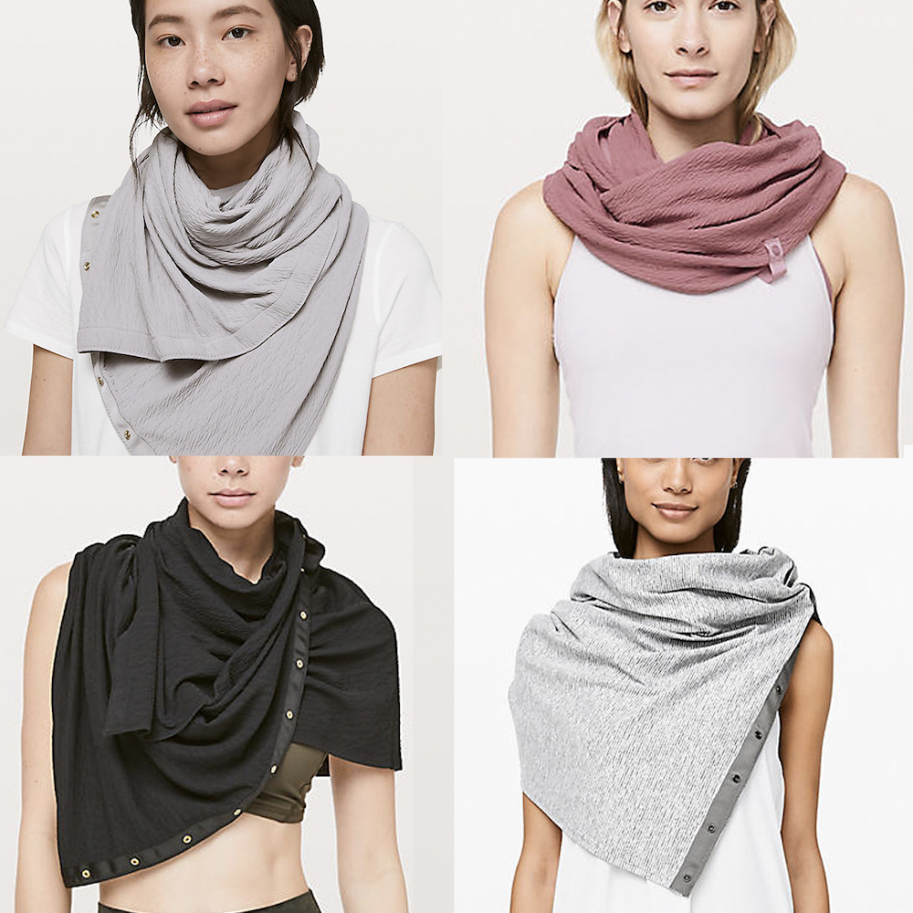 lululemon guide on how to wear a vinyasa scarf