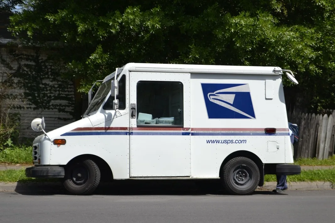 usps mail truck mailman